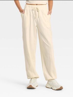 JoyLab™ Women's Washed Jersey Jogger Pants - Cream XL